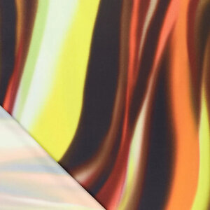  Satijn met gevlamd motief