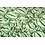 Viscose tricot stof groen met ecru bladeren