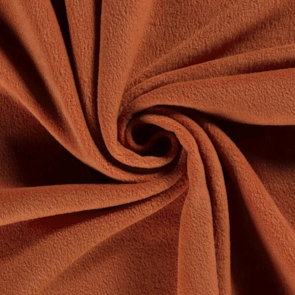Polar fleece stof brique