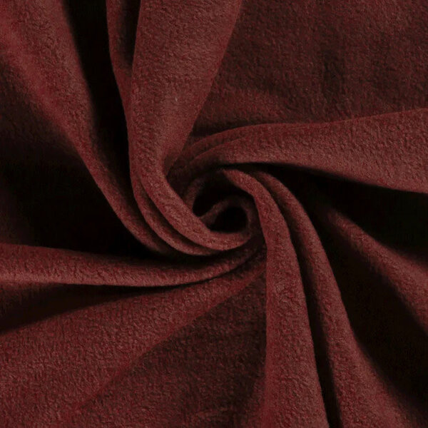 Polar fleece stof bordeaux