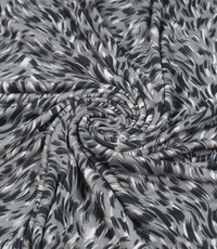  Coupon 918 Zachte tricot grijs met streepjes 170 x 150 cm
