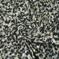  Coupon 945 Zachte tricot met beige vlekjes 170 x 150 cm