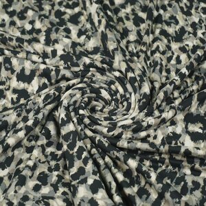  Coupon 660 Zachte tricot met beige vlekjes 170 x 150 cm