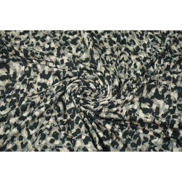 Coupon 660 Zachte tricot met beige vlekjes 170 x 150 cm