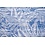 Coupon 976 Stretch crepe met bladeren blauw 180 x 140 cm