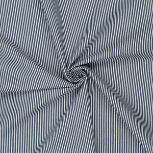 Gestreepte denim blauw