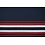 Coupon 1010 Mantel blauw met rode streep 230 x 140 cm