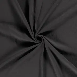 Mousseline stof donkergrijs