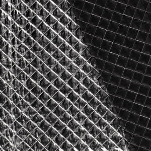 Gewatteerde en doorgestikte stof zilver