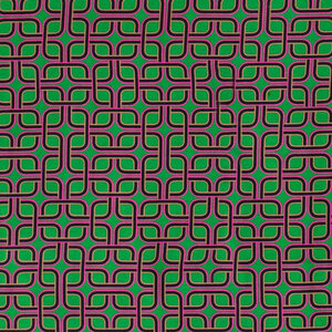  Viscose stof met retroprint felgroen