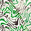 Viscose stof met abstracte golfprint groen