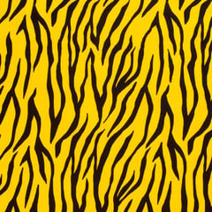 *** Stretchkatoen met zebraprintdessin in zwart met geel