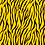*** Stretchkatoen stof met zebraprintdessin in zwart met geel
