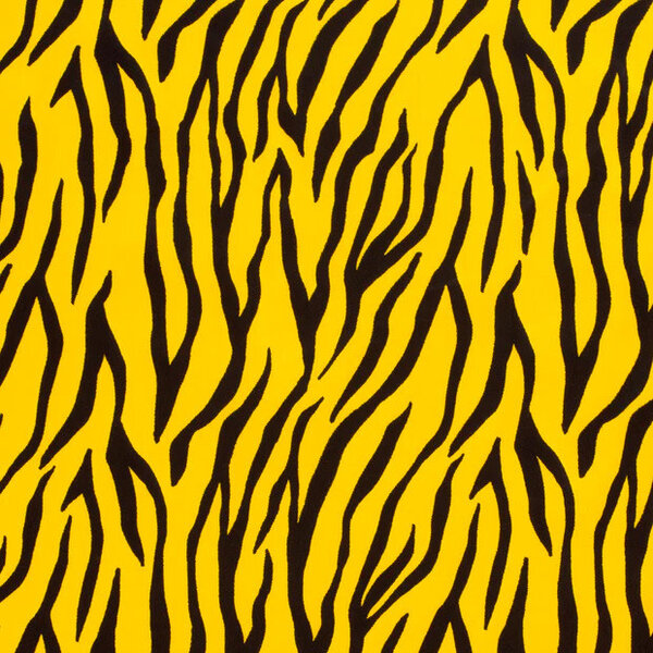 SALE Stretchkatoen stof met zebraprintdessin in zwart met geel