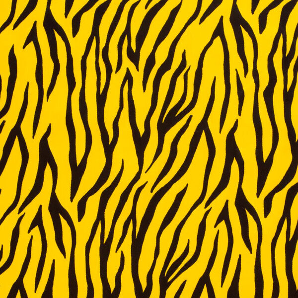 Stretchkatoen stof met zebraprintdessin in zwart met geel