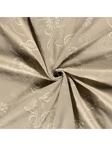 Geborduurde mousseline beige