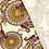 SALE Satijn stof met paisley dessin gebroken wit