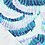 *** Viscose stof met stretch in digitale bladerprint blauw