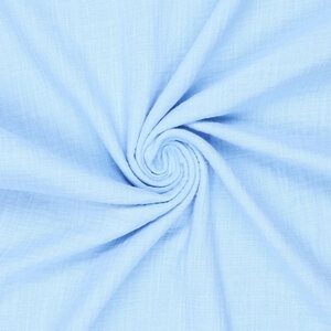 Mousseline linnenlook lichtblauw