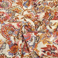  Chiffon ecru met bloemen en paisley