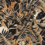 Viscose stof met stretch jungleprint bruin