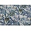 Viscose lurex met botanische print in blauw