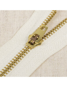  Rits met gouden tandjes ivoor