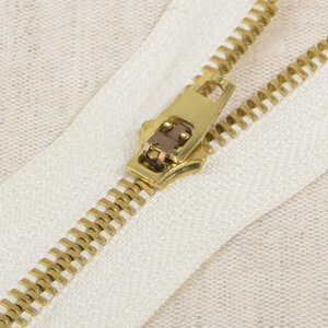  Rits met gouden tandjes ivoor