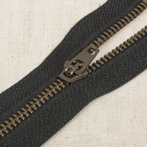  Rits met bronzen tandjes zwart