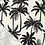 Linnenmix ecru met zwarte palmbomen