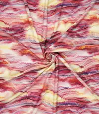  Viscose glitter met golvend dessin roze