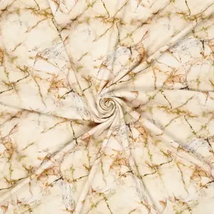  Glitter viscose met marmerprint goud