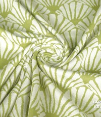  Jacquard tricot lime met schelpen