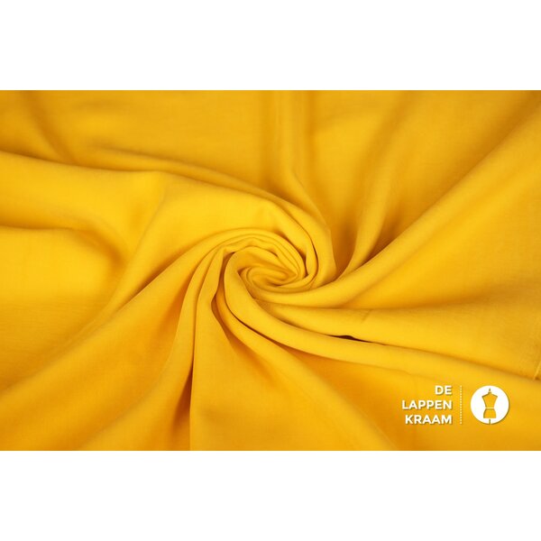 Viscose twill stof geel