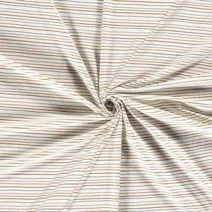 Tricot roomwit met horizontale strepen