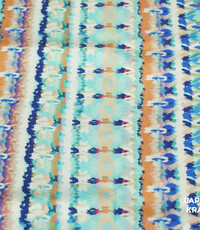  Coupon 926 Viscose met ikat in blauw 180 x 145 cm