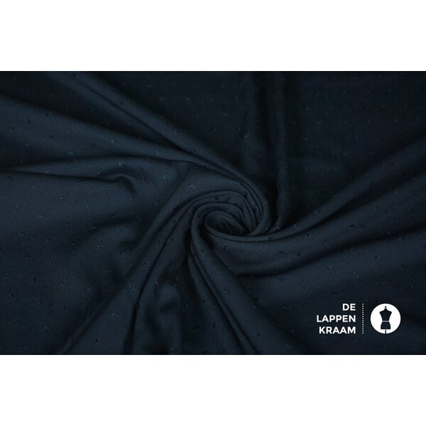 Coupon 944 Dobby viscose donkerblauw 170 x 140 cm