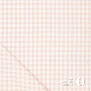  Seersucker groot met ruitje roze-wit