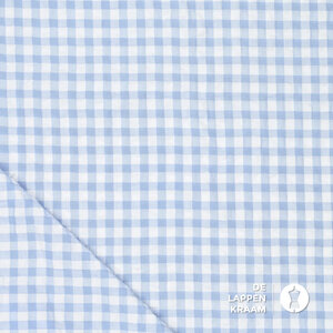  Seersucker groot met ruitje blauw-wit
