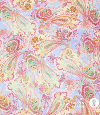  Stretch popeline paisley-look felle pasteltinten