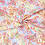 SALE Stretch popeline stof paisley-look felle pasteltinten