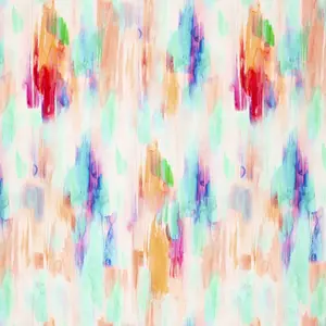 *** Viscose stretch met verfstrepen oranje