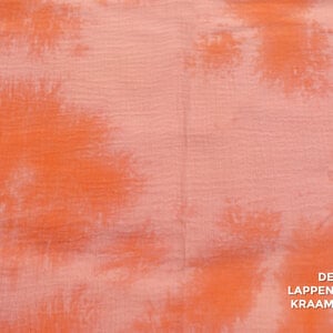  Hydrofiel met tie dye print oranje