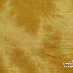  Hydrofiel met tie dye print oker