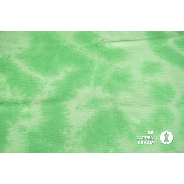 Hydrofiel stof met tie dye groen