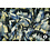 Coupon 55 Crepe met blauwe en gele streepjes 170 x 170 cm