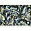 Coupon 930 Crepe met blauwe en gele streepjes 170 x 170 cm