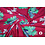 Coupon 265 Crepe magenta met bloemen 170 x 170 cm