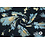 Coupon 63 Crepe donkerblauw met bloemen 170 x 170 cm