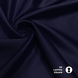 Basic Satijn met stretch donkerblauw